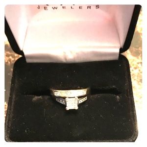 14k Princess Cut Diamond Ring/Band